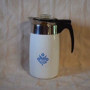 Vintage 10 cup Corning ware percolator (no cord) cornflower blue